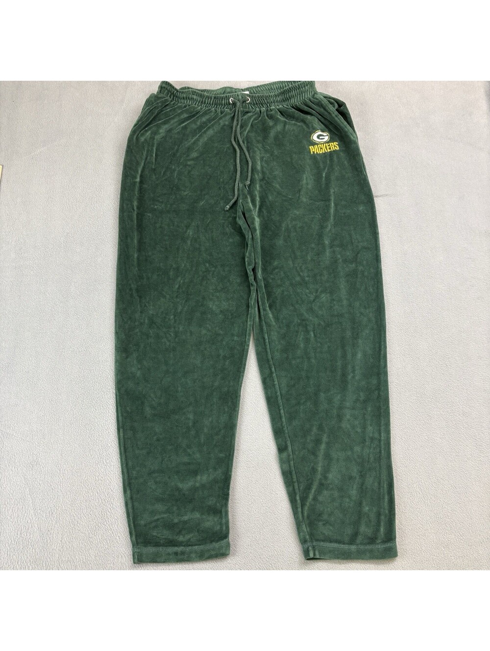 Vintage Geeen Bag Packers NFL Game Day Velour Sweatpants Size XL Green